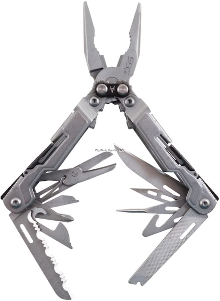 SOG - Multitool Pliers Pocket Knife, Compact Lightweight PowerPint Pocket Multi Tool w/ 18 Multitools