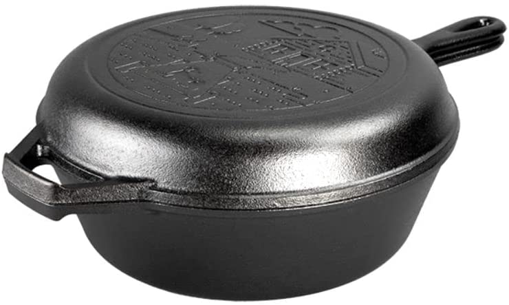 Lodge - Wanderlust 3.2 Quart Seasoned Cast Iron Cabin Combo Cooker