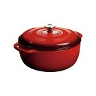 Lodge - 7.5 Quart Red Enameled Cast Iron Dutch Oven