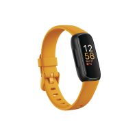 Fitbit - Inspire 3 Health &-Fitness-Tracker with Stress Management, Workout Intensity and More, Morning Glow/Black, One Size (S & L Bands Included)