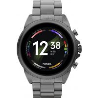 Fossil Gen 6 44m Smartwatch, Smoke Stainless Steel, Gunmetal Bracelet