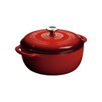 Lodge - 6 Quart Red Enameled Cast Iron Dutch Oven