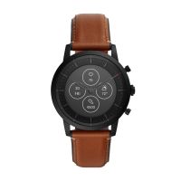 Fossil Men's Hybrid Smartwatch HR Collider Tan Leather