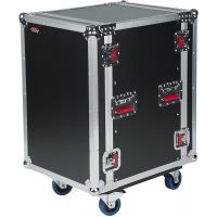 Gator Cases ATA Wood Flight Rack Case; 16U; 17" Deep; w/ Casters